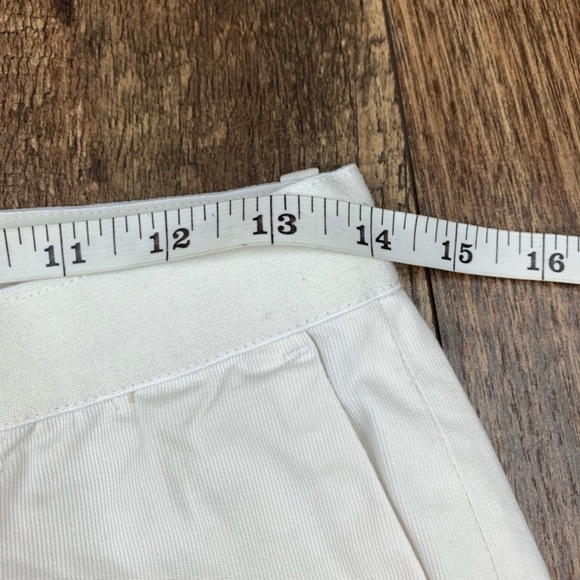 Uniqlo White Ribbed Straight Leg Mid Rise Pants - Picture 7 of 7